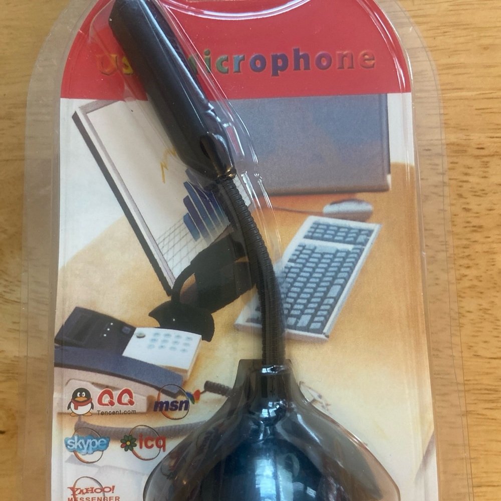 USB Desktop Computer Microphone Stand Black